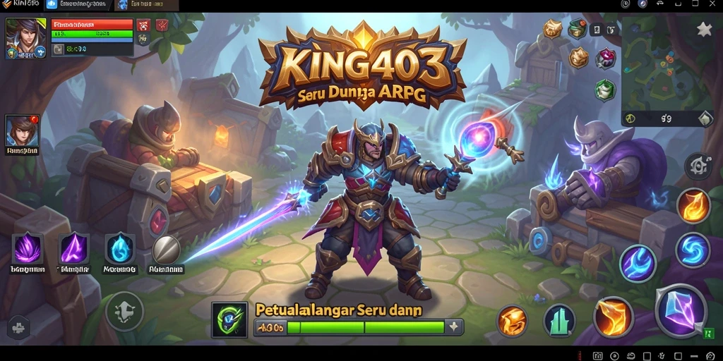 Gameplay epik dengan pertarungan seru dalam KING403.