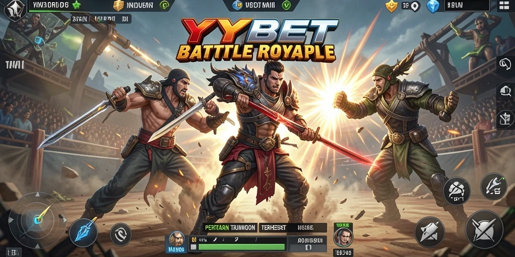 Screenshot gameplay <strong>YYBET</strong> menunjukkan aksi seru dalam pertarungan Battle Royale.